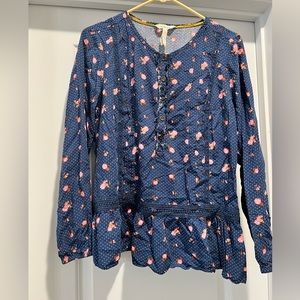 Matilda Jane Dream a Little Dream Navy Floral Blouse